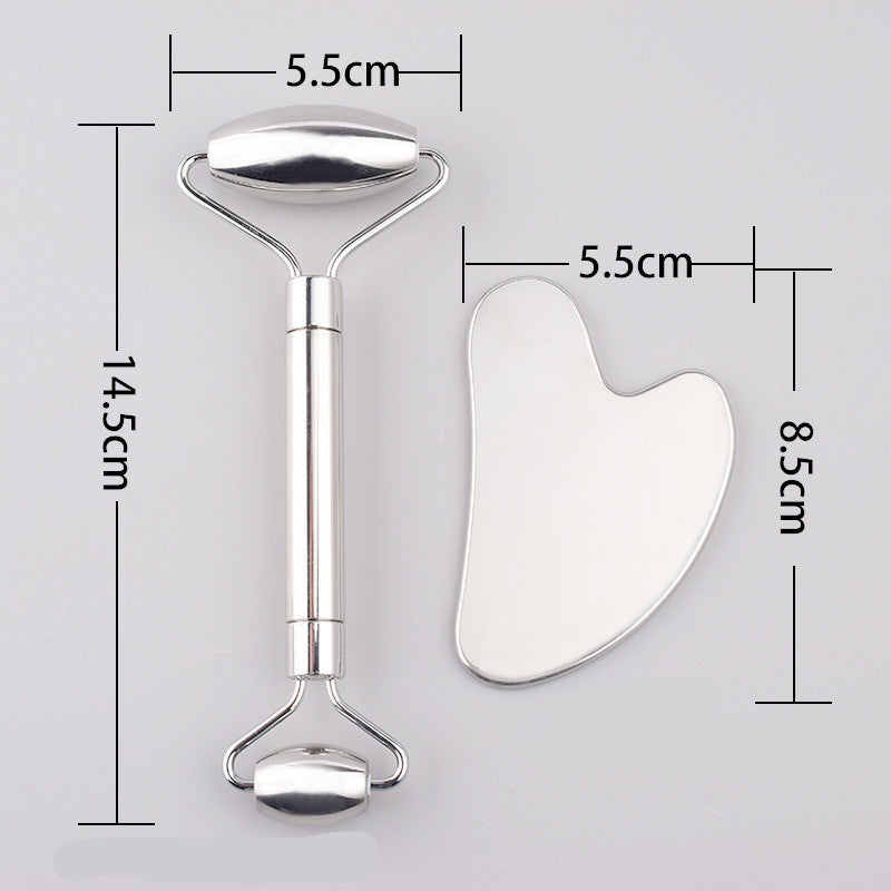 Roller 14.5 cm, gua sha board 8.5 x 5.5 cm