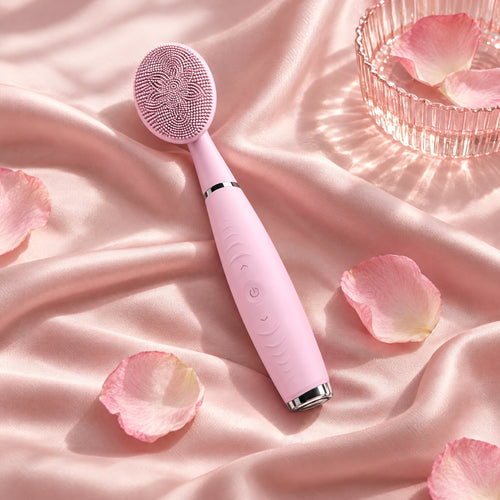 Mova Glow sonic facial cleansing brush in pink